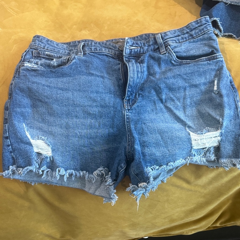 Kut from the Kloth Blue Distressed Jean Shorts